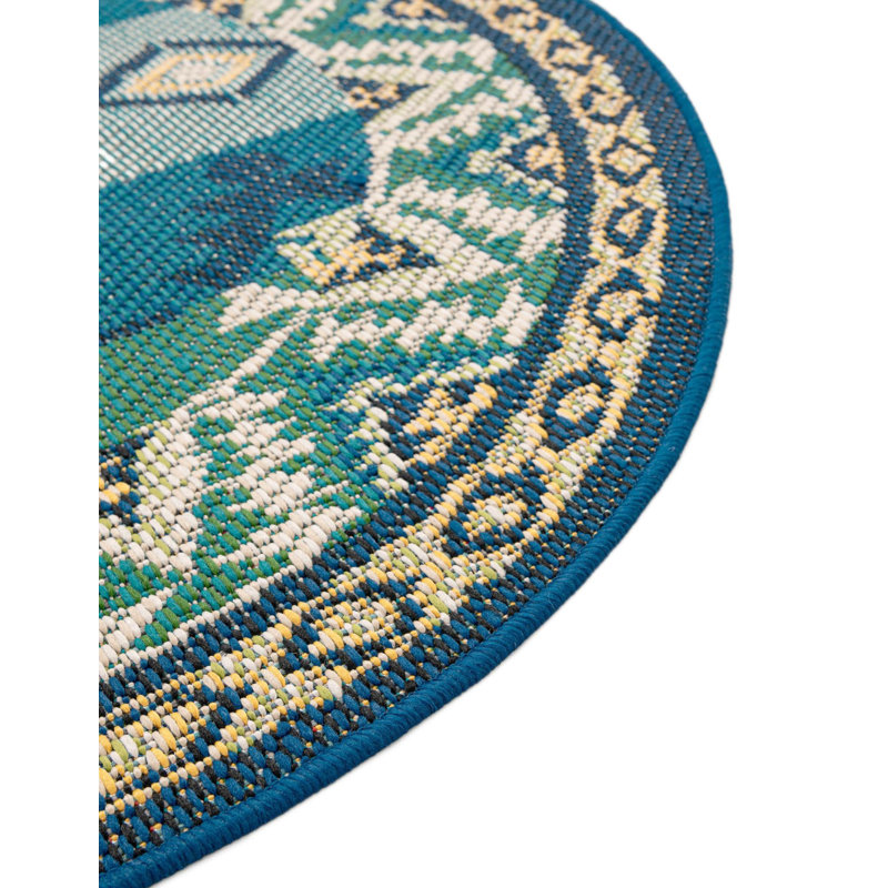 Ciudad Marlenia Indoor/Outdoor Area Rug, Rond 7 pi 10 po