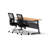 Lueseal Rectangle 2 Person Flip Top 72'' L Modular Training Table and Chair Set with Casters and Modesty Panel and Cable Management