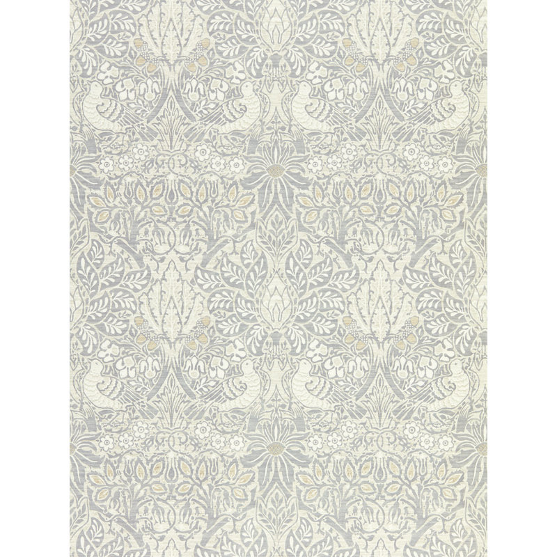 Pure Dove & Rose Wallpaper, Cloud Gray