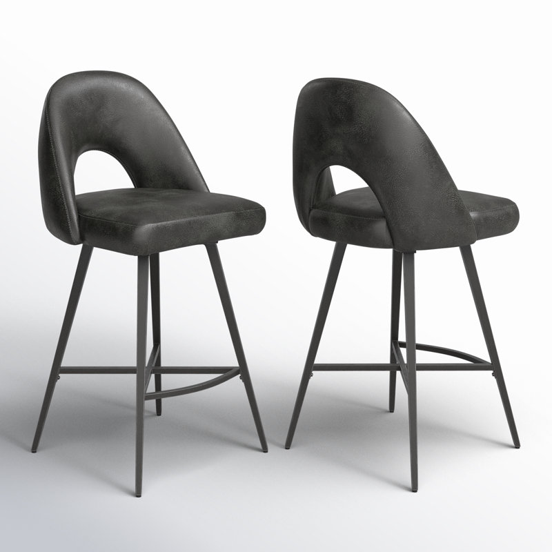 Sabine Counter Stool, Counter Stool (26" Seat Height), Dark Gray