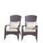 Chaise de patio avec coussins (coussin beige)