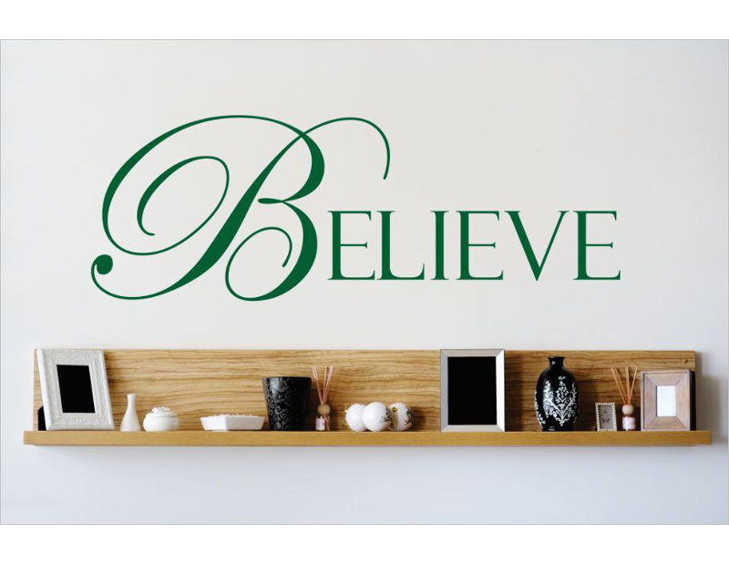 Text & Numbers Wall Decal, Green, 8" H x 20" W x 0.16" D