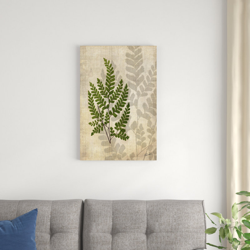 «British Ferns VI», peinture sur toile, H 18 po x l 12 po