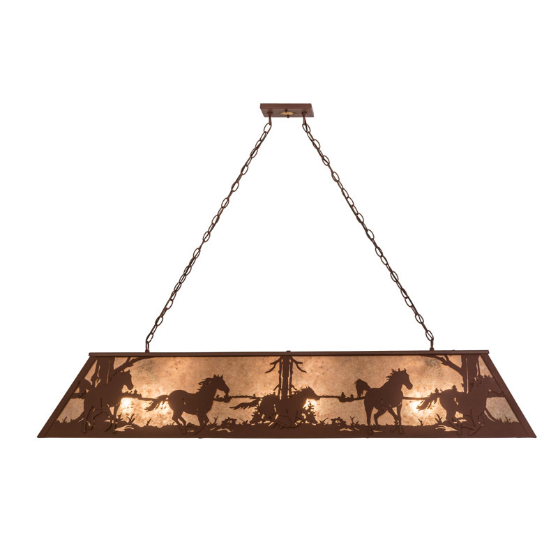Rustic Lodge 9 - Light Pendant, Rust