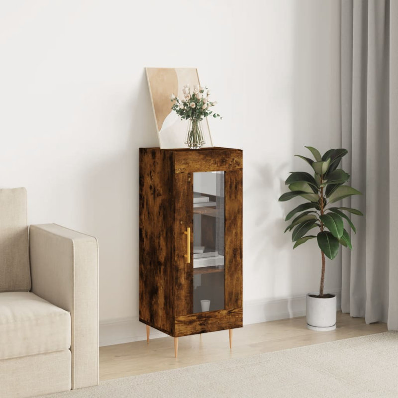 Minonk Display Cabinet, Smoked Oak