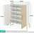 35.43” White & Natural Wood 6-Tier Entryway Shoe Storage Cabinet With Doors-863487962