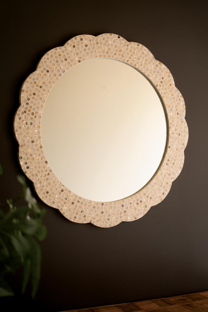32" Capiz Shell Mirror