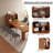 7-Piece Multifunctional Folding Dining Table With Side Cabinet Storage Accommodates 6-8 People Space-Saving 2-In-1 Design Features Sliding Glass Doors Ideal For Kitchens And Living Rooms-163863823-163863821
