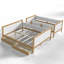 Lit superposé simple au-dessus de grand lit simple avec tiroirs de rangement, lit superposé pour enfant en bois massif avec lattes, conception convertible, blanc et naturel