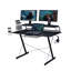 Bureau d'ordinateur avec tablette en carbone noir