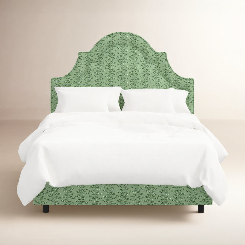 Marion Bed In Climbing Vines Green, Queen, Climbing Vines Green