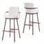 Tabouret de bar industriel moderne avec structure en métal et accoudoirs courbés