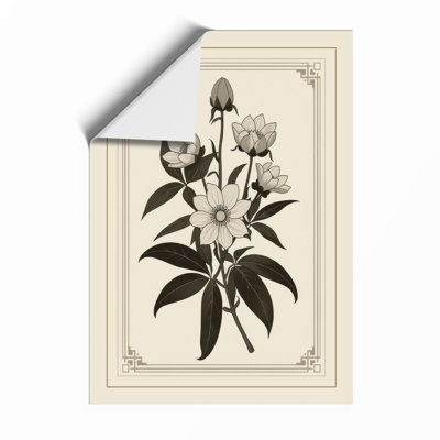 Study In White Botanical - Print