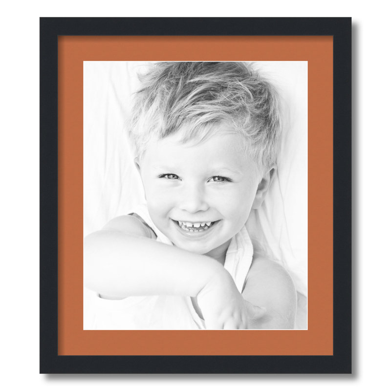 Matte Picture Frame with Mat, Red Orange