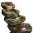 48" Multi-tier Rock Waterfall Fountain With Cool White Led Lights, Outdoor Water Feature For Backyard, Patio & Garden Décor, Gray