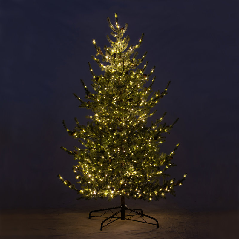 Lighted Artificial Christmas Tree, 9' H
