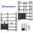 6 Tire Farmhouse Bookshelf And Etagere Bookcases With Storage Cabinet & 2 Barn Doors & 10 Storage Shelves-1536594035