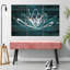 Fleur de lotus sur bois, reproduction d'art sur toile-836101048