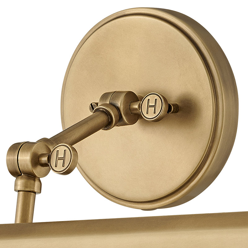 Arti 30-in Adjustable Accent Sign Light - Hardwired or Plug-in, Heritage Brass