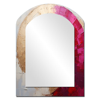 Miroir mural beige et beige