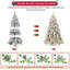 Sapin de Noël mince enneigé 7,5 pi avec embouts mixtes PE et PVC, sapin de Noël Skinny