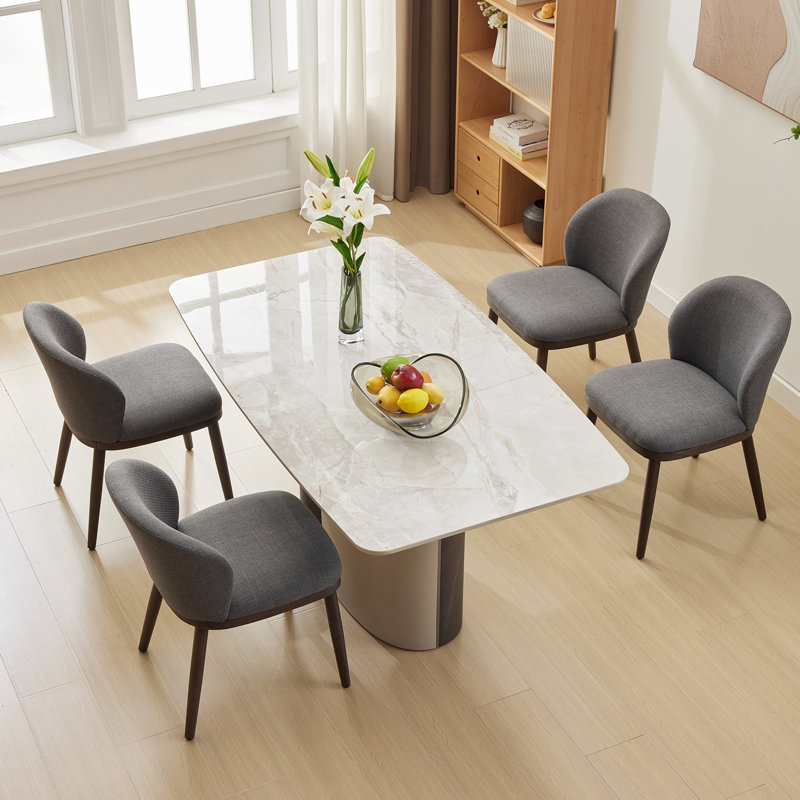 Tufted Linen Upholstered Stacking Accent, Grey