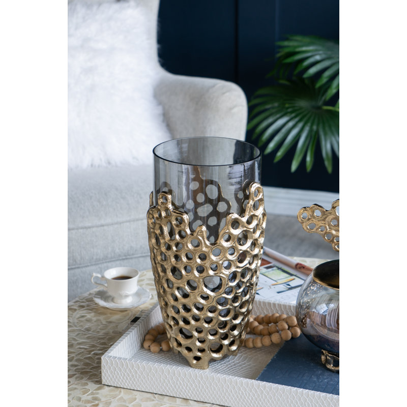 Vase de table Atle, H 15 po x l 8 po x P 8 po