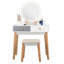 Ensemble coiffeuse avec tabouret et Miroir Camron