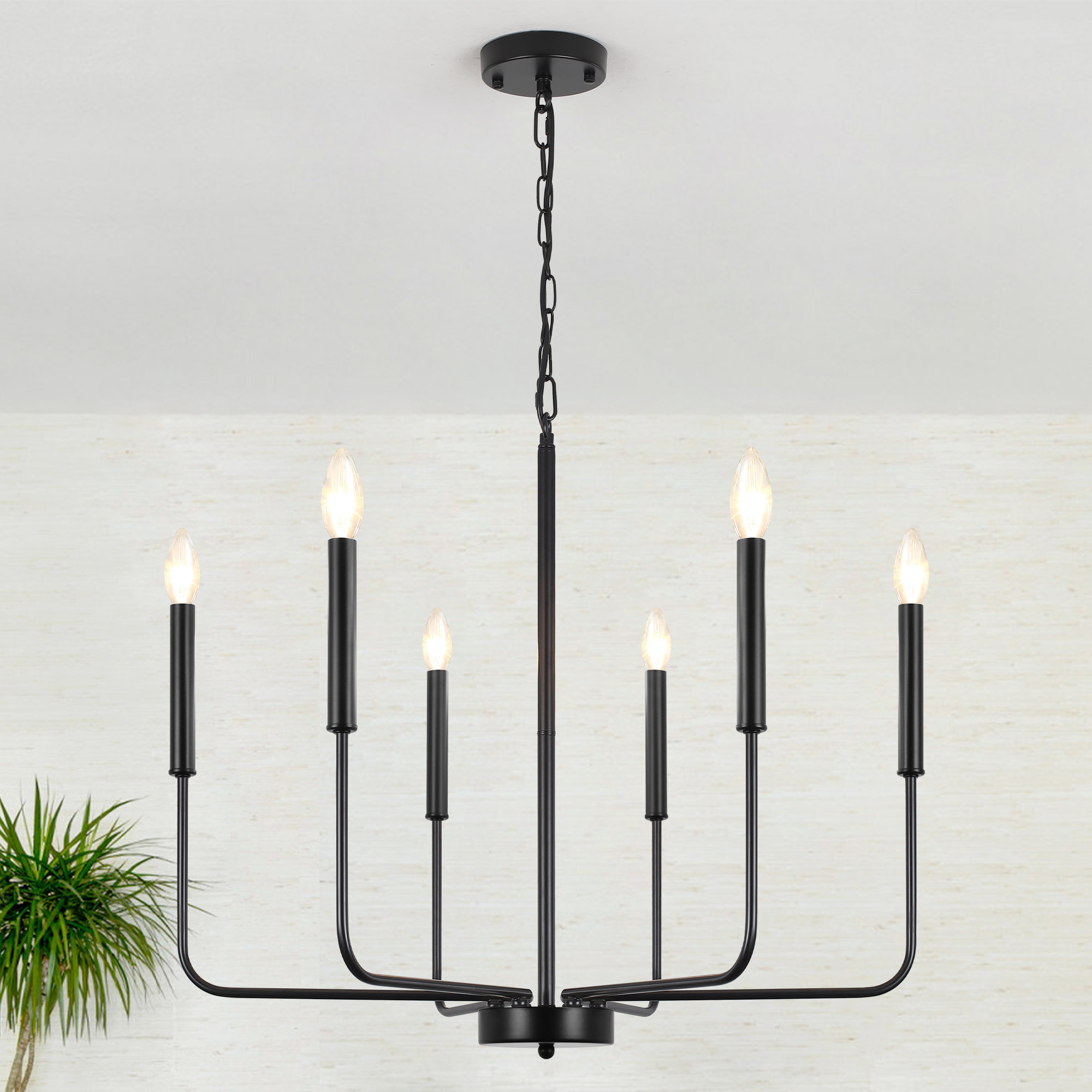 On sale CLASSIC FARMHOUSE STYLE DESIGN: Elegant 6-Light Contemporary chandelier