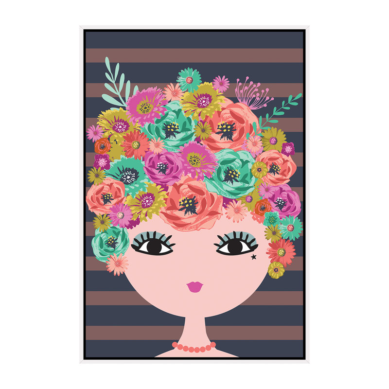 «Everyday Peggy Sue I» par Lisa White boutons - impression d'art graphique, H 60 po x l 40po x P 1,5 po, Pas de tapis
