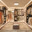 Closet Organizer Heavy Duty Clothes Rack,Wood Walk In Closet System with 4 Hang Rods & 5 Shelves, Adjustable Wardrobe for 8 FT Spaces, Grey-1030541172