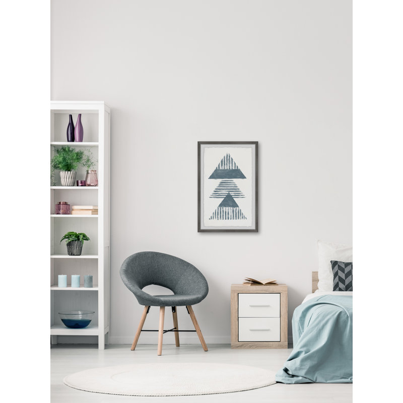 Stacked Triangles by Marmont Hill - Single Picture Frame Painting, 30 cm H x 20 cm W