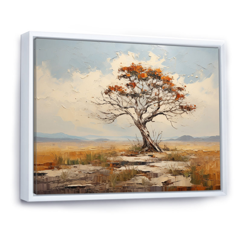 Baobab Tree Whispers of, impression sur toile encadrée, Cadre flottant blanc, H 24 po x l 32 po x P 1 po