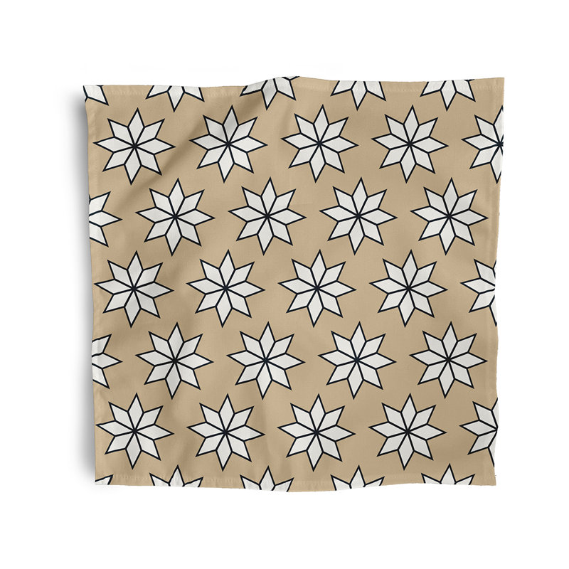 Claire-Louise Christmas Stars  Napkins, Taupe