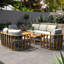 5-Piece Acacia Wood Modular Outdoor Sofa Set
