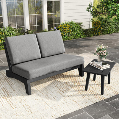 Polett Solid Wood Patio Outdoor Patio Set With Cushions by Ebern Designs