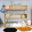 Lit superposé simple avec échelle en bois-1525643647