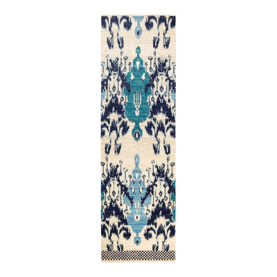 Contemporary One-of-a-Kind 2' 7" X 8' 7" Hand Knotted Area Rug