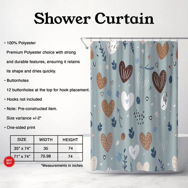 Mama Teddy - Premium Shower Curtain 204, 74"H x 71"W