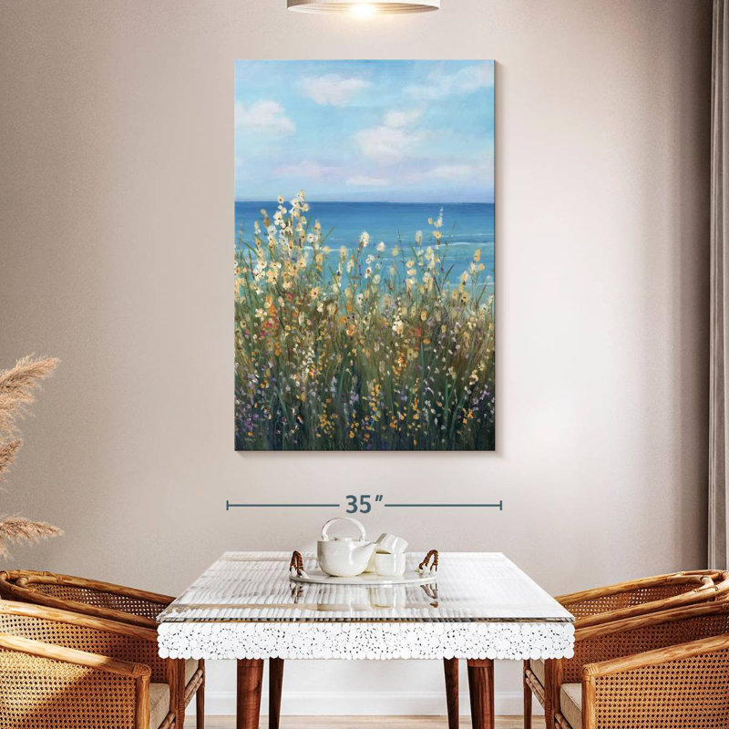 Alvord fleurs sur la côte I, H 51 po x l 34 po