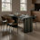 Modern Black Rectangular Dining Table