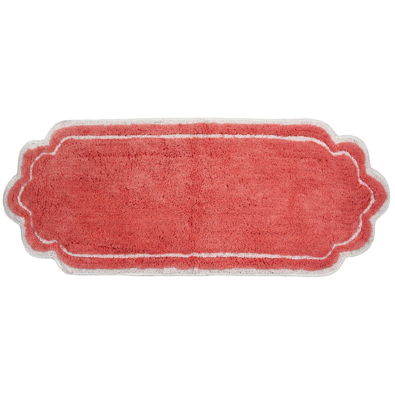 Tapis pour salle de bain Dobrinka, Corail, 21 po x 54 po (rectangle)
