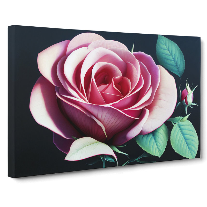 Unique Rose Flower - Wrapped Canvas, 50cm H x 76cm W x 3cm D