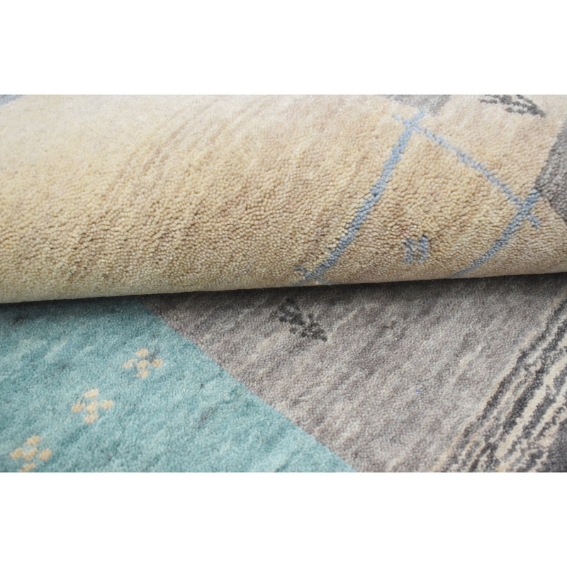 Handmade Wool Striped Area Rug, Runner 2'6" x 8'