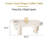 47 Inches Cloud Coffee Table with 4 Legs for Living Room-2072032001