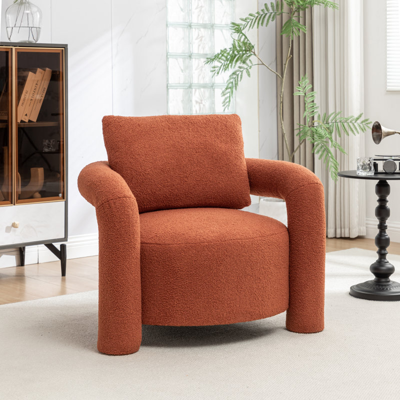 Chaise d'appoint rembourrée Iryanna, Orange