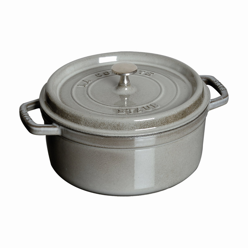 Four néerlandais en fonte Staub fabriqué à la main en France, Gris graphite, 9 pintes