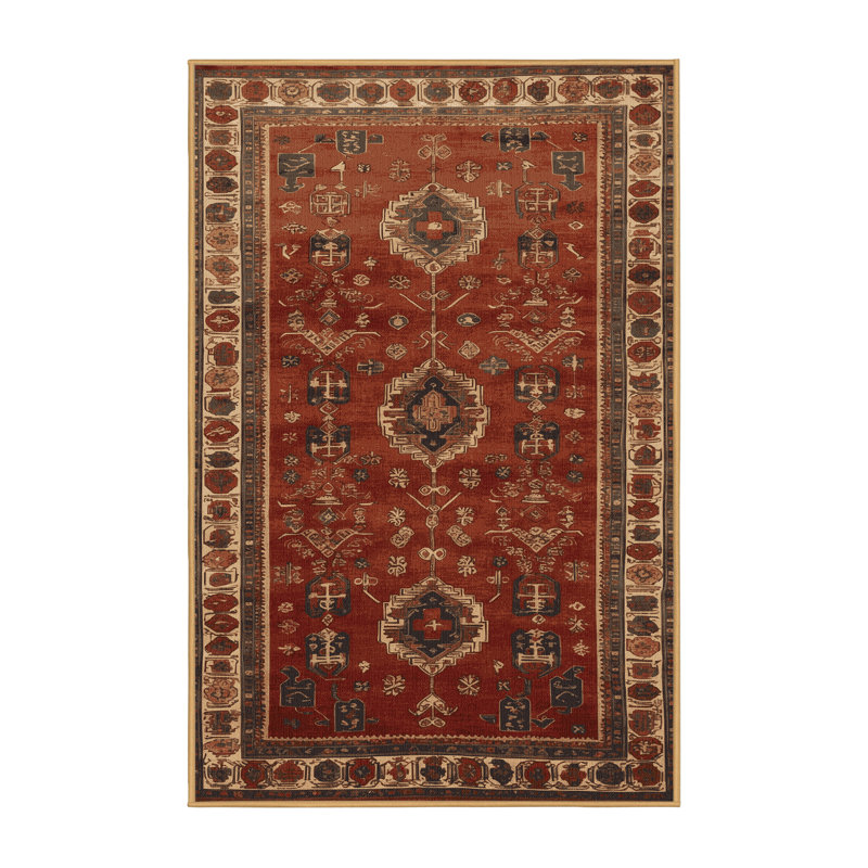 Machine Washable Turkish Brown Area Rug, Rectangle 2' x 3'
