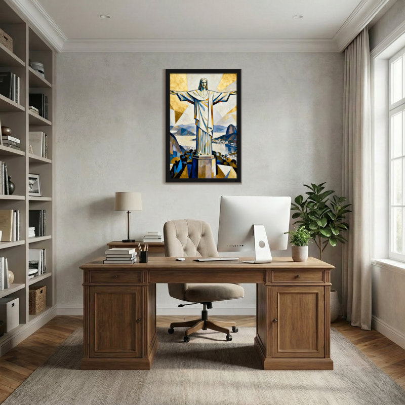 «Scenic & Cityscapes Christ The Redeemer Statue», reproduction d'art paysage, H 36 po x l 24 po