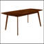 Ensemble de salle à manger rectangulaire en noyer naturel et noir 5 pièces Draper, élégance intemporelle et contraste moderne pour toute maison-1261881146